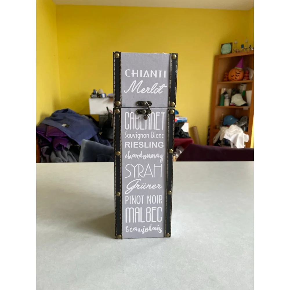 Elements Gray & Black Wine Storage Box One Size